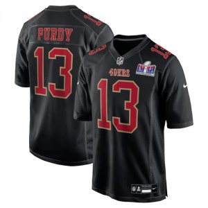 Nike 49ers 13 Purdy Black 2024 Super Bowl LVIII Vapor Limited Men Jersey Nike 49ers 13 Purdy Black 2024 Super Bowl LVIII Vapor Limited Men Jersey