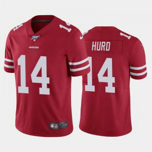 Nike 49ers 14 Jalen Hurd Red Vapor Untouchable Limited Men Jersey Nike 49ers 14 Jalen Hurd Red Vapor Untouchable Limited Men Jersey