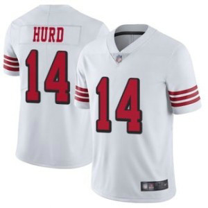 Nike 49ers 14 Jalen Hurd White Color Rush Limited Men Jersey Nike 49ers 14 Jalen Hurd White Color Rush Limited Men Jersey