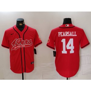 Nike 49ers 14 Ricky Pearsall Red Vapor Baseball Limited Men Jersey Nike 49ers 14 Ricky Pearsall Red Vapor Baseball Limited Men Jersey