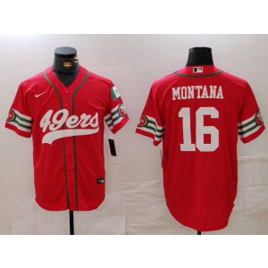 Nike 49ers 16 Joe Montan Red Vapor Baseball Limited Men Jersey Nike 49ers 16 Joe Montan Red Vapor Baseball Limited Men Jersey