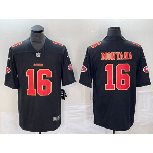 Nike 49ers 16 Joe Montana Black Red Vapor Untouchable Limited Men Jersey Nike 49ers 16 Joe Montana Black Red Vapor Untouchable Limited Men Jersey
