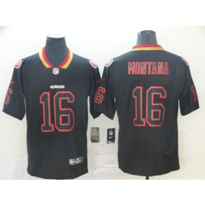 Nike 49ers 16 Joe Montana Black Shadow Limited Men Jersey Nike 49ers 16 Joe Montana Black Shadow Limited Men Jersey