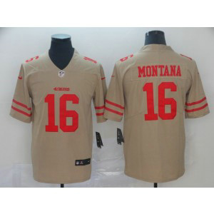 Nike 49ers 16 Joe Montana Gold Inverted Legend Men Jersey Nike 49ers 16 Joe Montana Gold Inverted Legend Men Jersey
