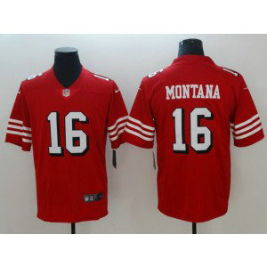 Nike 49ers 16 Joe Montana Red 2018 Vapor Untouchable Limited Men Jersey Nike 49ers 16 Joe Montana Red 2018 Vapor Untouchable Limited Men Jersey