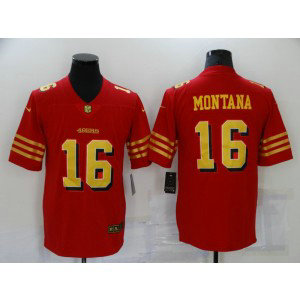 Nike 49ers 16 Joe Montana Red Gold Vapor Untouchable Limited Men Jersey Nike 49ers 16 Joe Montana Red Gold Vapor Untouchable Limited Men Jersey
