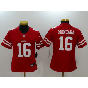 Nike 49ers 16 Joe Montana Red Vapor Untouchable Limited Women Jersey Nike 49ers 16 Joe Montana Red Vapor Untouchable Limited Women Jersey
