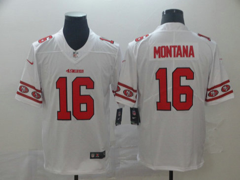 Nike 49ers 16 Joe Montana White Team Logos Fashion Vapor Limited Jersey Nike 49ers 16 Joe Montana White Team Logos Fashion Vapor Limited Jersey