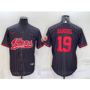 Nike 49ers 19 Deebo Samuel Black Red Vapor Baseball Limited Men Jersey Nike 49ers 19 Deebo Samuel Black Red Vapor Baseball Limited Men Jersey