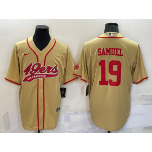 Nike 49ers 19 Deebo Samuel Gold Vapor Baseball Limited Men Jersey Nike 49ers 19 Deebo Samuel Gold Vapor Baseball Limited Men Jersey
