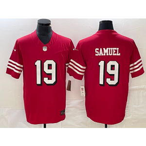 Nike 49ers 19 Deebo Samuel Red 2023 F.U.S.E Vapor Limited Men Jersey Nike 49ers 19 Deebo Samuel Red 2023 F.U.S.E Vapor Limited Men Jersey