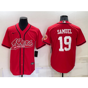 Nike 49ers 19 Deebo Samuel Red Vapor Baseball Limited Men Jersey Nike 49ers 19 Deebo Samuel Red Vapor Baseball Limited Men Jersey
