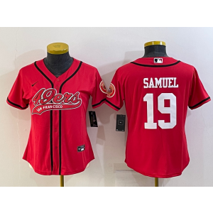 Nike 49ers 19 Deebo Samuel Red Vapor Baseball Limited Women Jersey