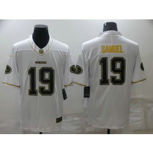 Nike 49ers 19 Deebo Samuel White Gold Vapor Limited Men Jersey Nike 49ers 19 Deebo Samuel White Gold Vapor Limited Men Jersey