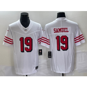 Nike 49ers 19 Deebo Samuel White Throwback 2023 F.U.S.E Vapor Limited Men Jersey Nike 49ers 19 Deebo Samuel White Throwback 2023 F.U.S.E Vapor Limited Men Jersey