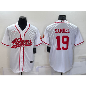 Nike 49ers 19 Deebo Samuel White Vapor Baseball Limited Men Jersey Nike 49ers 19 Deebo Samuel White Vapor Baseball Limited Men Jersey