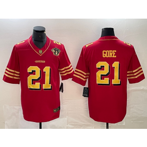 Nike 49ers 21 Deion Sanders Red Gold 75th Vapor Limited Men Jersey Nike 49ers 21 Deion Sanders Red Gold 75th Vapor Limited Men Jersey