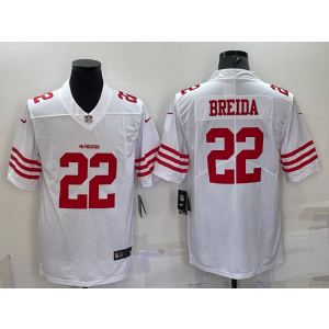 Nike 49ers 22 Matt Breida White 2022 New Vapor Limited Men Jersey Nike 49ers 22 Matt Breida White 2022 New Vapor Limited Men Jersey
