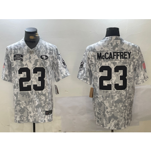 Nike 49ers 23 Christian McCaffrey Arctic Camo 2024 F.U.S.E. Salute to Service Limited Men Jersey Nike 49ers 23 Christian McCaffrey Arctic Camo 2024 F.U.S.E. Salute to Service Limited Men Jersey