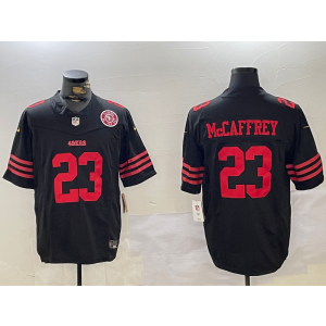 Nike 49ers 23 Christian McCaffrey Black Team Logo F.U.S.E. Vapor Limited Men Jersey Nike 49ers 23 Christian McCaffrey Black Team Logo F.U.S.E. Vapor Limited Men Jersey