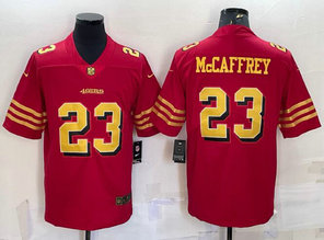 Nike 49ers 23 Christian McCaffrey Red Gold Color Rush Vapor Untouchable Limited Jersey Nike 49ers 23 Christian McCaffrey Red Gold Color Rush Vapor Untouchable Limited Jersey