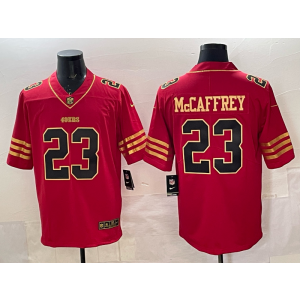 Nike 49ers 23 Christian McCaffrey Red Gold Vapor Limited Men Jersey Nike 49ers 23 Christian McCaffrey Red Gold Vapor Limited Men Jersey