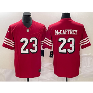 Nike 49ers 23 Christian McCaffrey Red Throwback 2023 F.U.S.E Vapor Limited Men Jersey Nike 49ers 23 Christian McCaffrey Red Throwback 2023 F.U.S.E Vapor Limited Men Jersey
