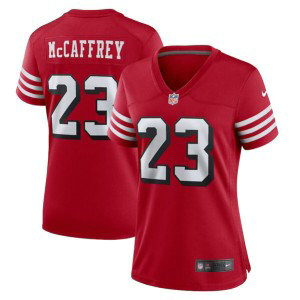 Nike 49ers 23 Christian McCaffrey Red Throwback Vapor Untouchable Limited Women Jersey(Run Small) Nike 49ers 23 Christian McCaffrey Red Throwback Vapor Untouchable Limited Women Jersey(Run Small)
