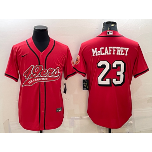 Nike 49ers 23 Christian McCaffrey Red Vapor Baseball Limited Men Jersey Nike 49ers 23 Christian McCaffrey Red Vapor Baseball Limited Men Jersey