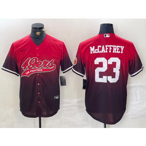 Nike 49ers 23 Christian McCaffrey Red Vapor Baseball Limited Men Jersey Nike 49ers 23 Christian McCaffrey Red Vapor Baseball Limited Men Jersey
