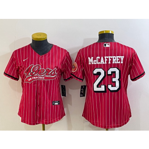 Nike 49ers 23 Christian McCaffrey Red Vapor Baseball Limited Women Jerseys Nike 49ers 23 Christian McCaffrey Red Vapor Baseball Limited Women Jerseys