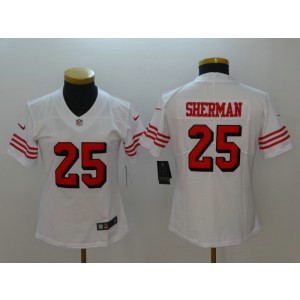 Nike 49ers 25 Richard Sherman White Color Rush Vapor Untouchable Limited Women Jersey Nike 49ers 25 Richard Sherman White Color Rush Vapor Untouchable Limited Women Jersey