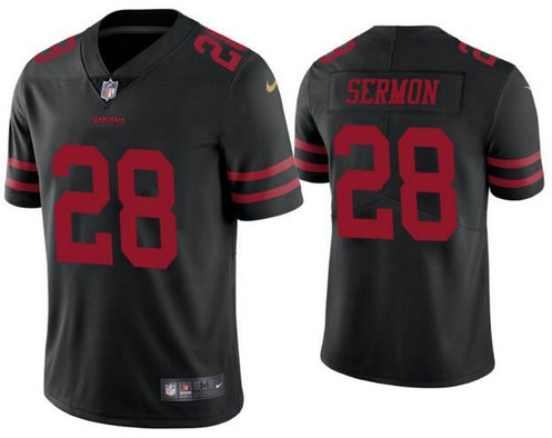 Nike 49ers 28 Trey Sermon Black Vapor Untouchable Limited Jersey Nike 49ers 28 Trey Sermon Black Vapor Untouchable Limited Jersey