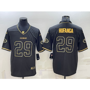 Nike 49ers 29 Hufanga Black Gold Vapor Untouchable Limited Men Jersey Nike 49ers 29 Hufanga Black Gold Vapor Untouchable Limited Men Jersey