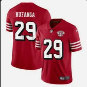 Nike 49ers 29 Talanoa Hufanga Red 75th Anniversary Vapor Untouchable Limited Men Jersey Nike 49ers 29 Talanoa Hufanga Red 75th Anniversary Vapor Untouchable Limited Men Jersey