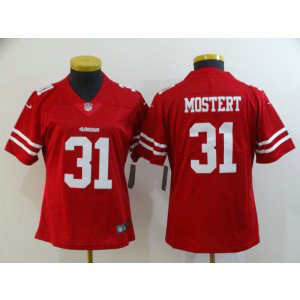 Nike 49ers 31 Raheem Mostert Red Vapor Untouchable Limited Women Jersey(Run Small) Nike 49ers 31 Raheem Mostert Red Vapor Untouchable Limited Women Jersey(Run Small)