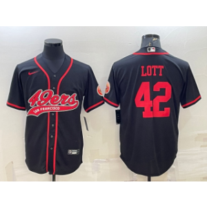 Nike 49ers 42 Ronnie Lott Black Vapor Baseball Limited Men Jersey Nike 49ers 42 Ronnie Lott Black Vapor Baseball Limited Men Jersey