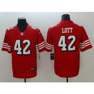 Nike 49ers 42 Ronnie Lott Red 2018 Vapor Untouchable Limited Men Jersey Nike 49ers 42 Ronnie Lott Red 2018 Vapor Untouchable Limited Men Jersey