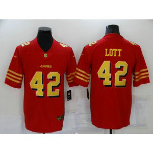 Nike 49ers 42 Ronnie Lott Red Gold Vapor Untouchable Limited Men Jersey Nike 49ers 42 Ronnie Lott Red Gold Vapor Untouchable Limited Men Jersey