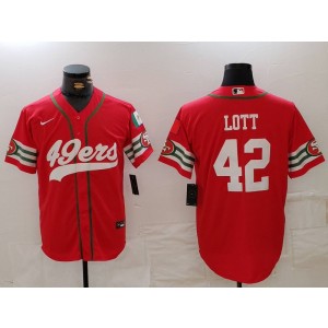 Nike 49ers 42 Ronnie Lott Red Vapor Baseball Limited Men Jersey Nike 49ers 42 Ronnie Lott Red Vapor Baseball Limited Men Jersey