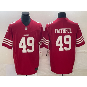 Nike 49ers 49 FAITHFUL Red 2023 F.U.S.E Vapor Limited Men Jersey Nike 49ers 49 FAITHFUL Red 2023 F.U.S.E Vapor Limited Men Jersey