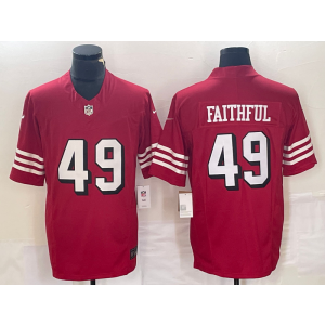 Nike 49ers 49 Faithful Red 2023 F.U.S.E Vapor Limited Men Jersey Nike 49ers 49 Faithful Red 2023 F.U.S.E Vapor Limited Men Jersey