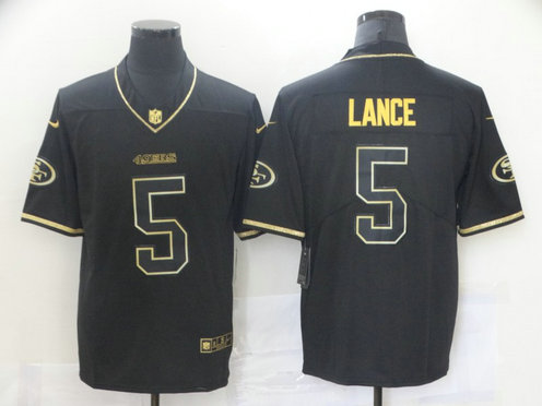 Nike 49ers 5 Trey Lance Black Gold Vapor Untouchable Limited Jersey Nike 49ers 5 Trey Lance Black Gold Vapor Untouchable Limited Jersey
