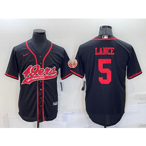 Nike 49ers 5 Trey Lance Black Vapor Baseball Limited Men Jersey Nike 49ers 5 Trey Lance Black Vapor Baseball Limited Men Jersey