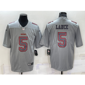 Nike 49ers 5 Trey Lance Gray Atmosphere Fashion Vapor Limited Men Jersey Nike 49ers 5 Trey Lance Gray Atmosphere Fashion Vapor Limited Men Jersey