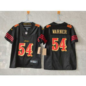 Nike 49ers 54 Fred Warner Black Gold Rivalries F.U.S.E. Vapor Limited Women Jersey Nike 49ers 54 Fred Warner Black Gold Rivalries F.U.S.E. Vapor Limited Women Jersey