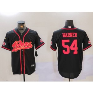 Nike 49ers 54 Fred Warner Black Vapor Baseball Limited Men Jersey Nike 49ers 54 Fred Warner Black Vapor Baseball Limited Men Jersey