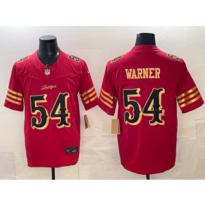 Nike 49ers 54 Fred Warner Red Gold 2025 Rivalries F.U.S.E. Vapor Limited Men Jersey Nike 49ers 54 Fred Warner Red Gold 2025 Rivalries F.U.S.E. Vapor Limited Men Jersey
