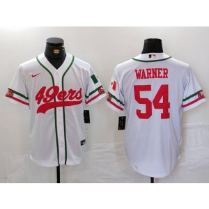 Nike 49ers 54 Fred Warner White Mexico Vapor Baseball Limited Men Jersey Nike 49ers 54 Fred Warner White Mexico Vapor Baseball Limited Men Jersey