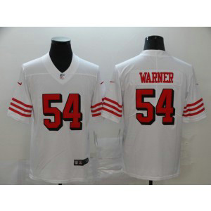 Nike 49ers 54 Fred Warner White Vapor Untouchable Limited Men Jersey Nike 49ers 54 Fred Warner White Vapor Untouchable Limited Men Jersey